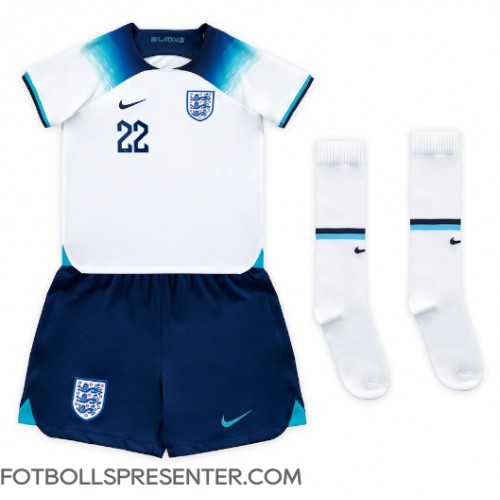 England Jude Bellingham #22 Hemmatröja Barn VM 2022 Kortärmad (+ korta byxor)